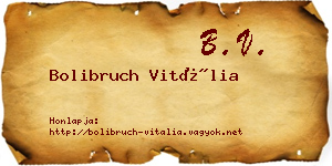 Bolibruch Vitália névjegykártya
